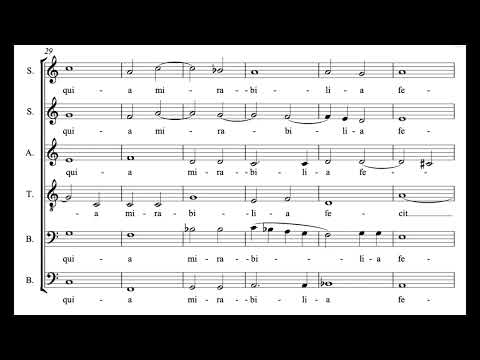 Cantate Domino (C. Monteverdi) Score Animation