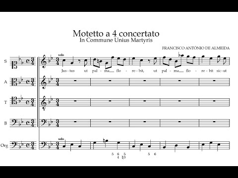 Almeida, Francisco Antônio de (c.1702–1755?) Justus ut Palma Florebit (motetto a 4 concertato).