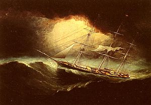English: Ship In A Storm