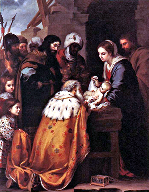 English: Adoration of the Wise Men by Murillo