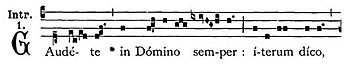 English: Incipit of the Gregorian chant introi...