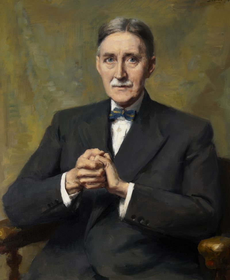 Portrait painting of Sir George Dyson by Anthony Devas, 1952