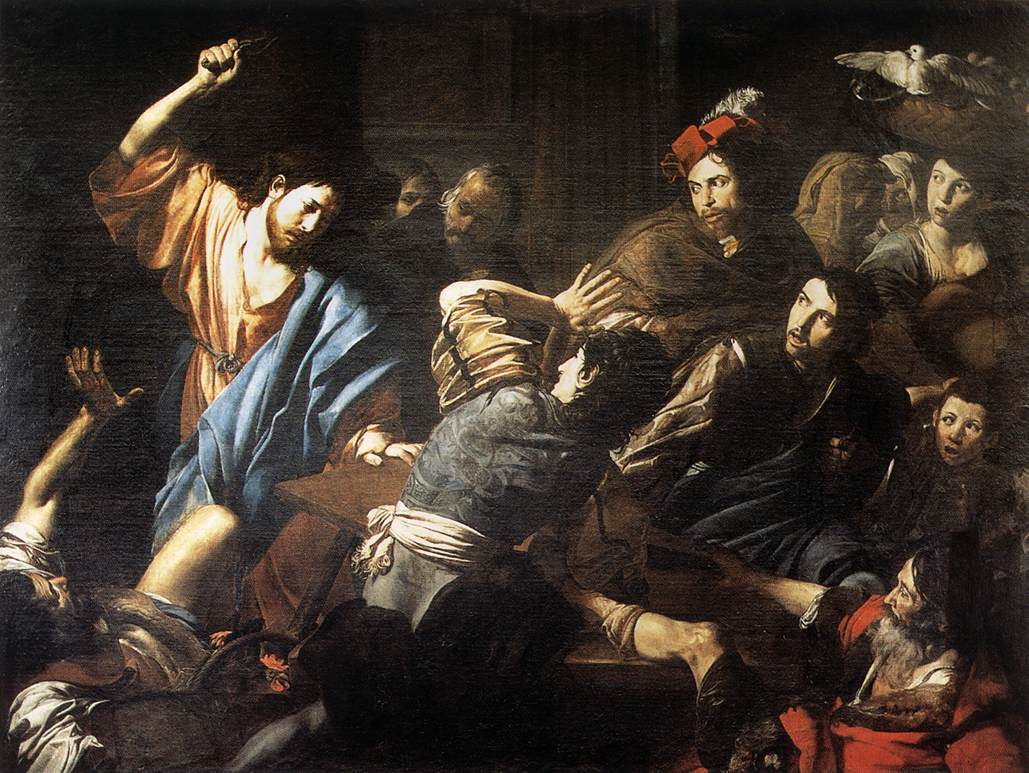Christ Driving the Money Changers out of the Temple, by Valentin de Boulogne