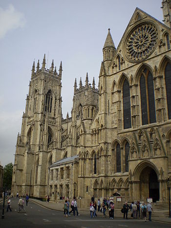 York Minster church as seen from across the st...