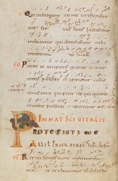 sbibliothek, Cod. 121 (1151), Graduale, Notkeri Sequentiae, c.960-970 A.D. (p. 240)