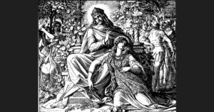  Woodcut for Die Bibel in Bildern, 1860. Song of Solomon Rose of Sharon