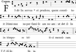 Fidelis servus (Solesmes Version)