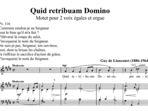 Quid retribuam Domino [What shall I render to the Lord?] - detail from sheet music in video.